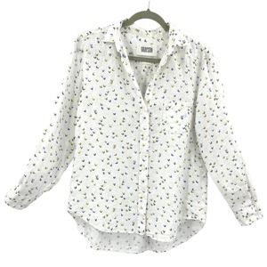 Grayson The Hero Shirt Medium Button-up Tumbled Linen Butterflies Anthropologie